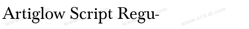 Artiglow Script Regu字体转换